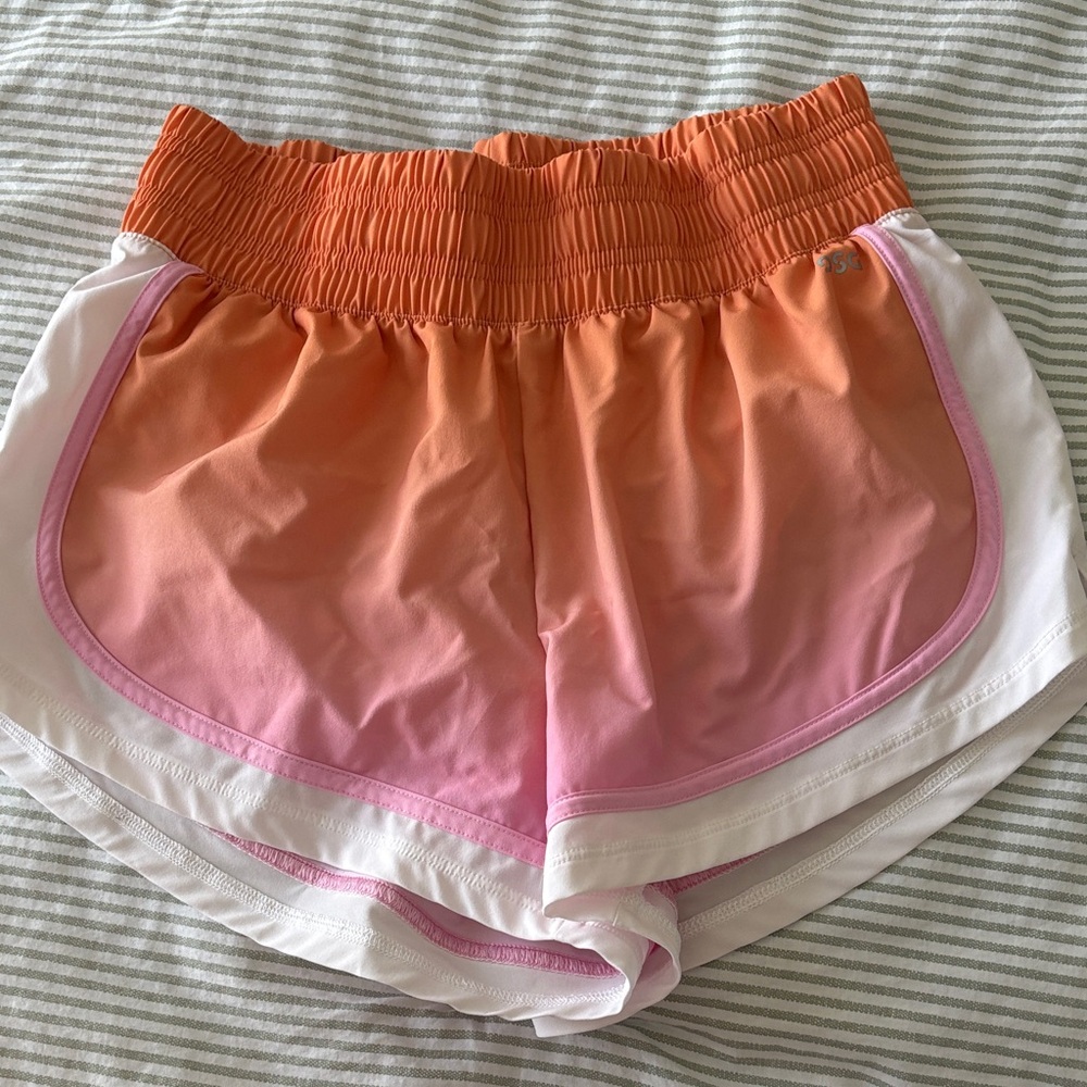 DSG Women's Gradient Athletic Shorts - Orange and Pink